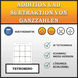 Tetromino: Addition und Subtraktion von Ganzzahlen