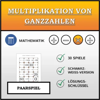 Paarspiel: Multiplikation von Ganzzahlen