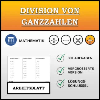 Arbeitsblatt: Division von Ganzzahlen