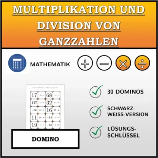 Domino: Multiplikation und Division von Ganzzahlen