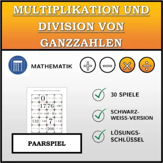 Paarspiel: Multiplikation und Division von Ganzzahlen