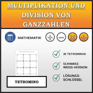 Tetromino: Multiplikation und Division von Ganzzahlen