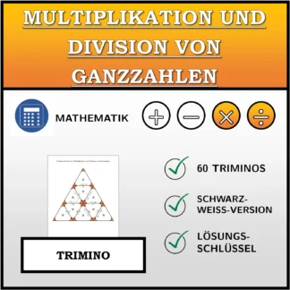 Trimino: Multiplikation und Division von Ganzzahlen