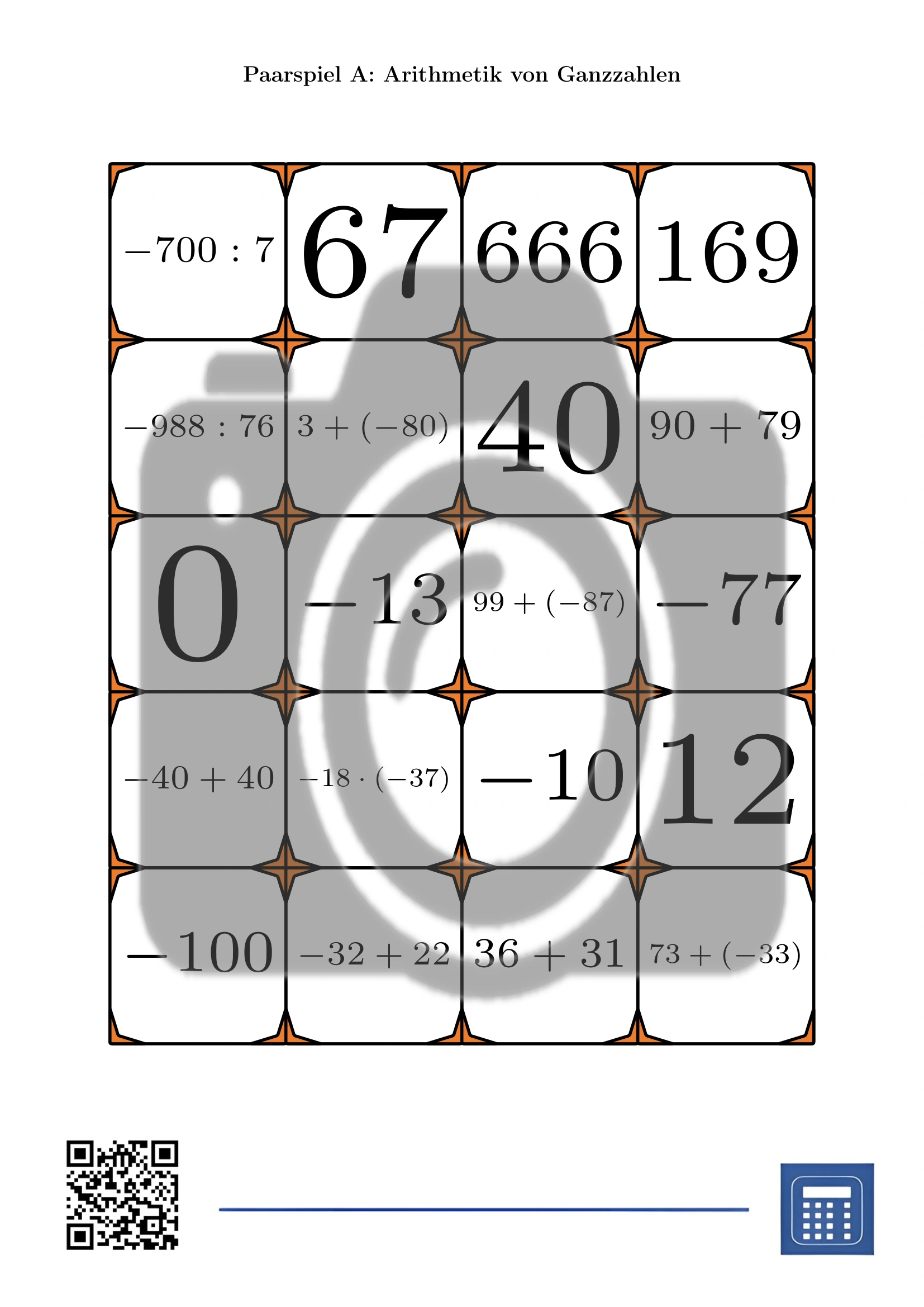 Paarspiel: Arithmetik von Ganzzahlen – Bild 2