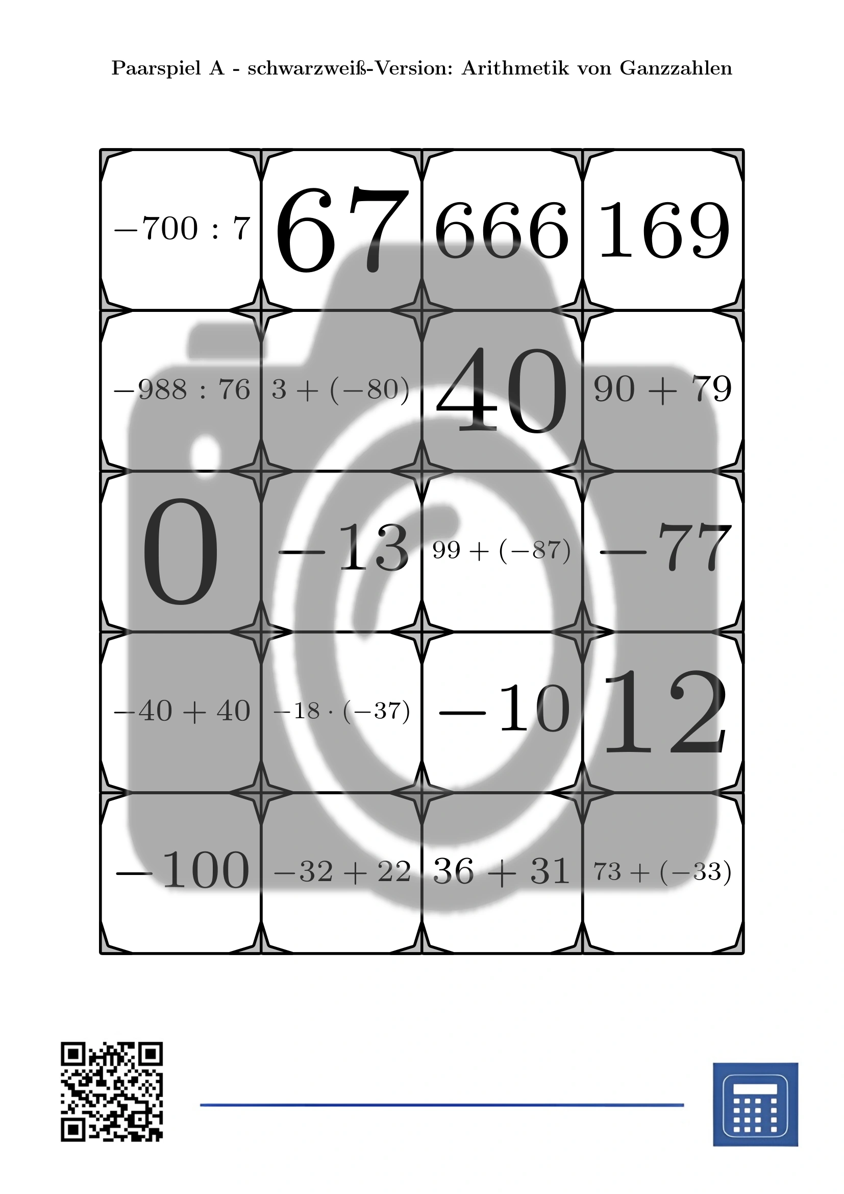 Paarspiel: Arithmetik von Ganzzahlen – Bild 3