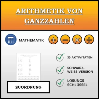 Zuordnungsübung: Arithmetik von Ganzzahlen