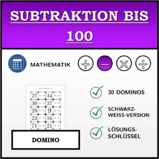 Domino: Subtraktion bis 100