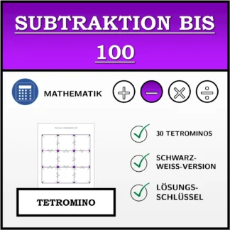 Tetromino: Subtraktion bis 100