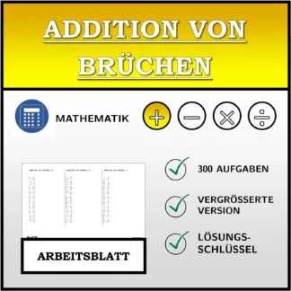 Arbeitsblatt: Addition von Brüchen