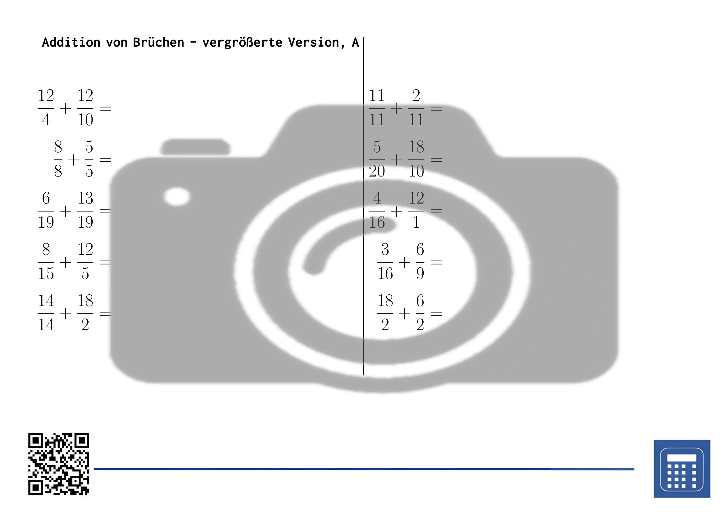 Arbeitsblatt: Addition von Brüchen – Bild 3