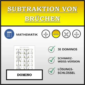 Domino: Subtraktion von Brüchen
