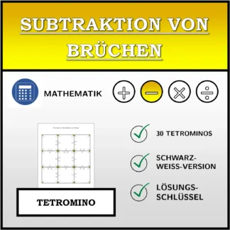 Tetromino: Subtraktion von Brüchen