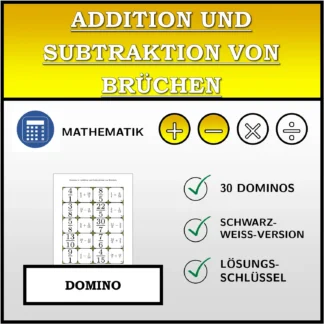 Domino: Addition und Subtraktion von Brüchen
