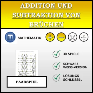 Paarspiel: Addition und Subtraktion von Brüchen