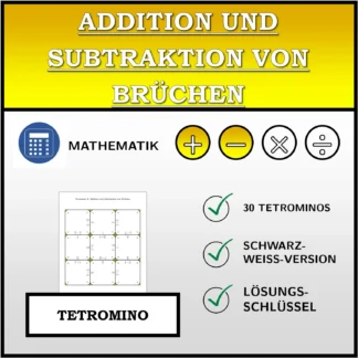 Tetromino: Addition und Subtraktion von Brüchen