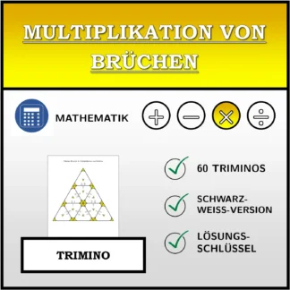 Trimino: Multiplikation von Brüchen