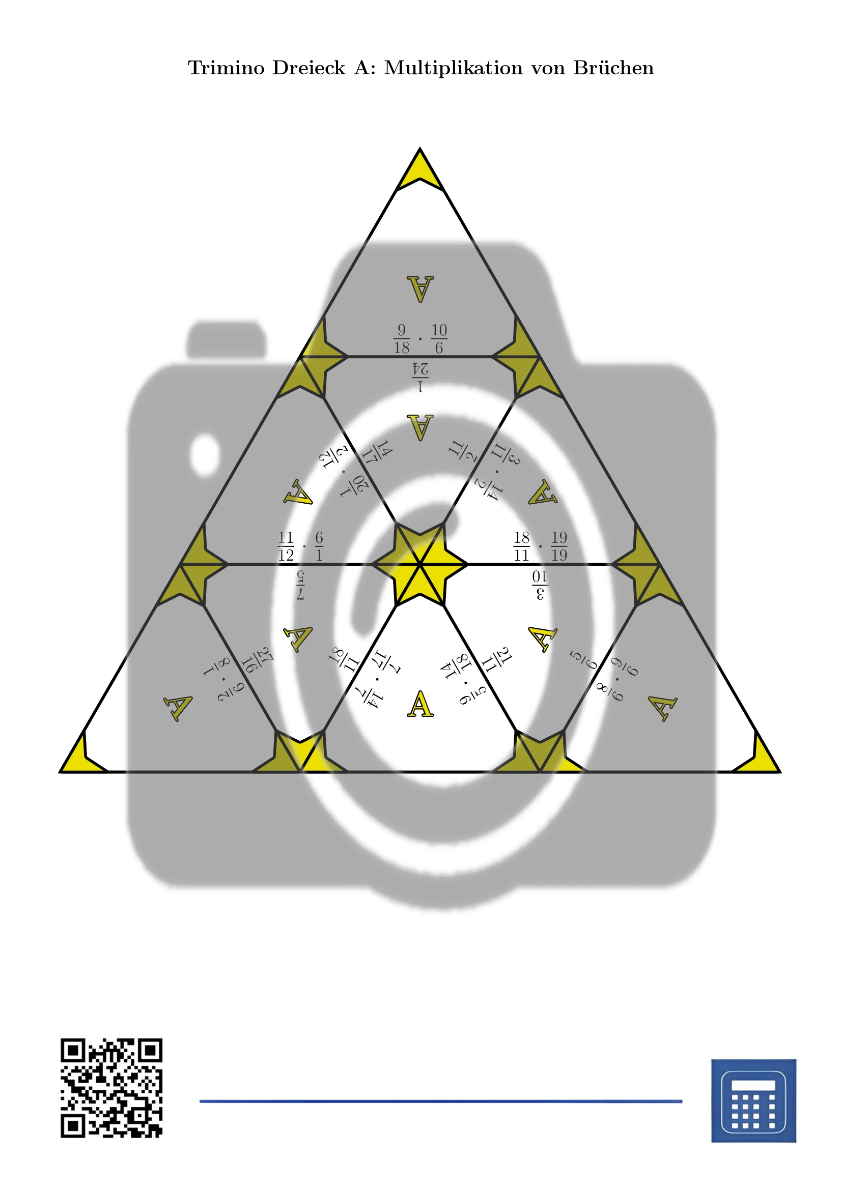 Trimino: Multiplikation von Brüchen – Bild 2