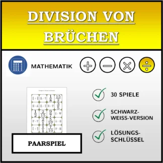 Paarspiel: Division von Brüchen
