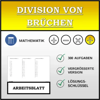 Arbeitsblatt: Division von Brüchen