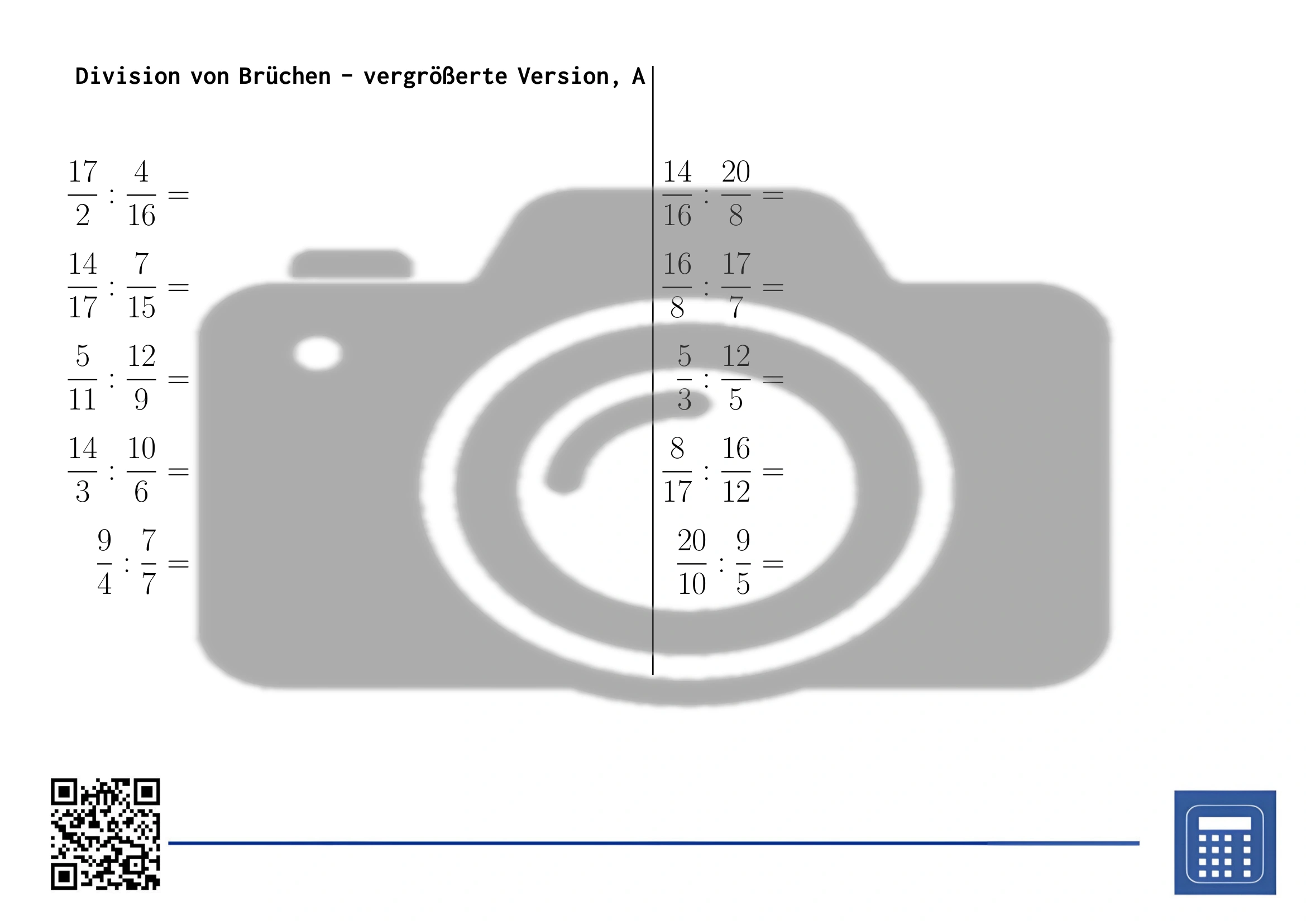 Arbeitsblatt: Division von Brüchen – Bild 3
