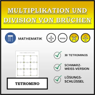 Tetromino: Multiplikation und Division von Brüchen