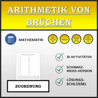 Zuordnungsübung: Arithmetik von Brüchen