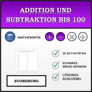 Zuordnungsübung: Addition und Subtraktion bis 100