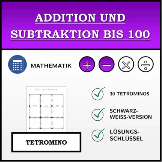 Tetromino: Addition und Subtraktion bis 100