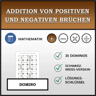 Domino: Addition von positiven und negativen Brüchen