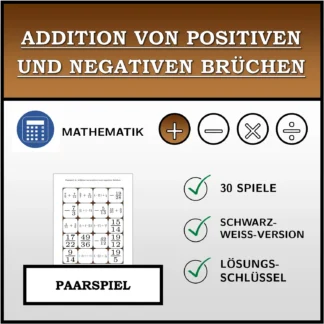 Paarspiel: Addition von positiven und negativen Brüchen