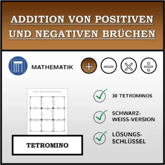 Tetromino: Addition von positiven und negativen Brüchen