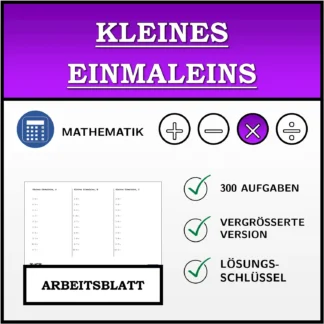 Arbeitsblatt: Kleines Einmaleins