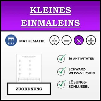 Zuordnungsübung: Kleines Einmaleins