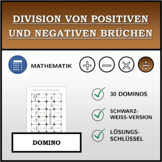 Domino: Division von positiven und negativen Brüchen
