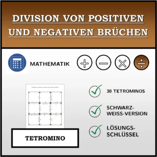 Tetromino: Division von positiven und negativen Brüchen