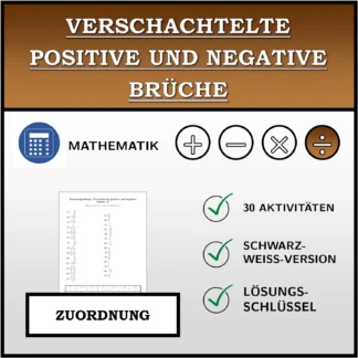Zuordnungsübung: Verschachtelte positive und negative Brüche