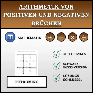 Tetromino: Arithmetik von positiven und negativen Brüchen