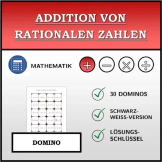 Domino: Addition von rationalen Zahlen