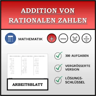 Arbeitsblatt: Addition von rationalen Zahlen