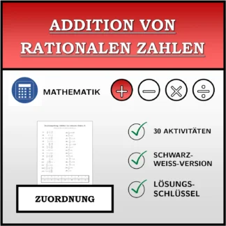 Zuordnungsübung: Addition von rationalen Zahlen
