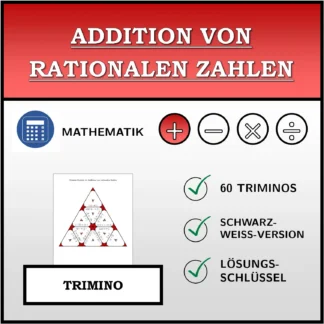 Trimino: Addition von rationalen Zahlen