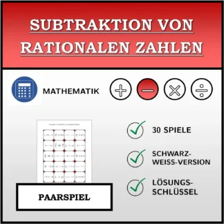 Paarspiel: Subtraktion von rationalen Zahlen