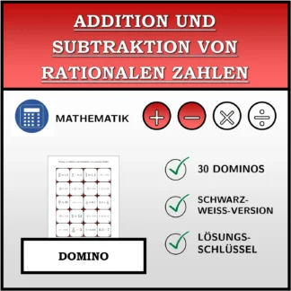 Domino: Addition und Subtraktion von rationalen Zahlen