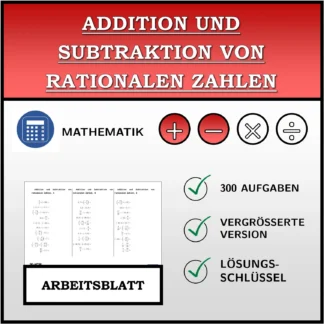 Arbeitsblatt: Addition und Subtraktion von rationalen Zahlen