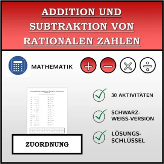 Zuordnungsübung: Addition und Subtraktion von rationalen Zahlen