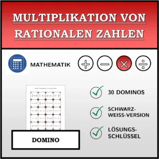 Domino: Multiplikation von rationalen Zahlen