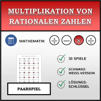 Paarspiel: Multiplikation von rationalen Zahlen