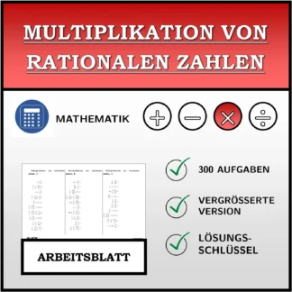 Arbeitsblatt: Multiplikation von rationalen Zahlen