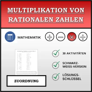 Zuordnungsübung: Multiplikation von rationalen Zahlen