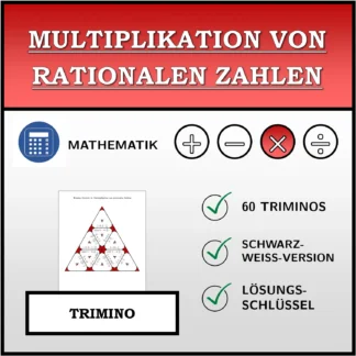 Trimino: Multiplikation von rationalen Zahlen